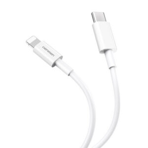 DENMEN KABEL USB-C PD TYP-C - LIGHTNING 20W 3,6A WZMACNINANY BIAŁY 2M D65