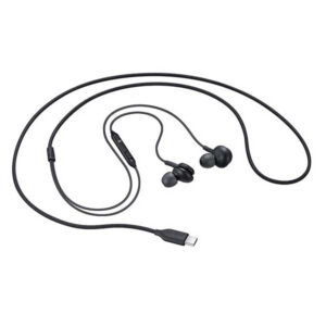 SŁUCHAWKI DOUSZNE PRZEWODOWE SAMSUNG EO-IC100 ZESTAW SŁUCHAWKOWY TYP-C CZARNE GH59-15252ACY