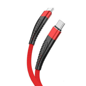 Redix Kabel Typ-C - Typ-C 3A 1m PD Nylonowy Czerwony