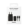 Samsung ładowarka sieciowa Typ-C + kabel Typ-C - Typ-C 5A 45W 1m PD PPS czarny