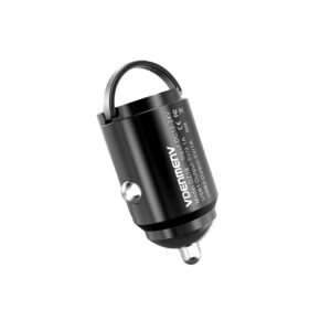Denmen ładowarka samochodowa USB / Typ-C 30W QC PD czarny DZ19