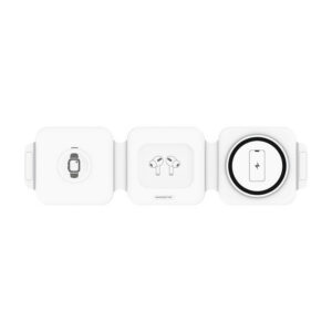 Somostel ładowarka bezprzewodowa indukcyjna MagSafe 3w1 22.5W + kabel USB - Typ-C 1m biały SMS-ZB18