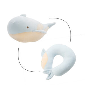 TRUSTY PODUSZKA POD SZYJĘ 2W1 PLUSZAK DELFIN
