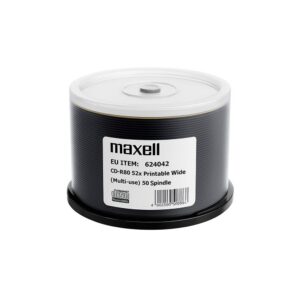 Maxell płyta CD-R do nadruku jednorazowego zapisu 52x 700MB 50szt