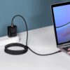 Baseus kabel Cafule USB-C - USB-C 100W 2m czarny oplot CATKLF-ALG1