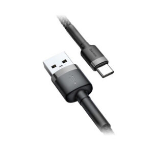 Baseus kabel Cafule USB - USB-C 2A 3m szary oplot