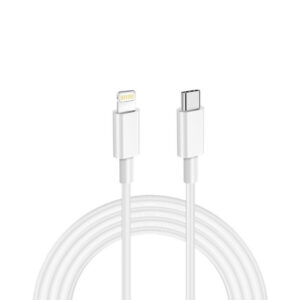 ŁADOWARKA SIECIOWA 3A 20W BIAŁA DENMEN 3600mA DC21 USB+TYP-C PD+C3.0 + KABEL USB TYP-C DO LIGHTNING 2A BIAŁY USB 3.0 PD USB-C