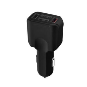 ŁADOWARKA SAMOCHODOWA 4 X USB 3A CZARNA FAST CHARGER QUICK 4XUSB 3.0 FASTON 3000mA