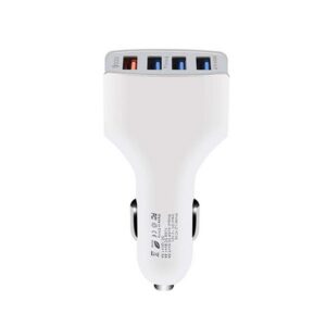 Ecobox Ładowarka samochodowa Faston 4XUSB 7A Quick Charge QC3.0 Biały