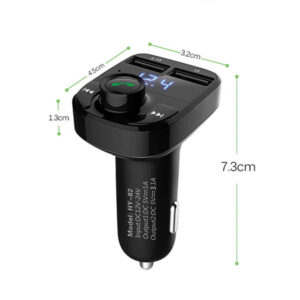 Fm transmiter X8 Bluetooth 3.1A Czarny Zestaw głośnomówiący + ładowarka