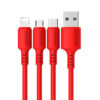 Somostel Kabel USB - Typ-C 3.1A 30W 1.2m Quick Charge QC3.0 Czerwony Powerline SMS-BP02