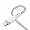 Somostel Kabel USB - Typ-C 2.1A 20W 1.2m Quick Charge QC3.0 Różowy Powerline SMS-BP04