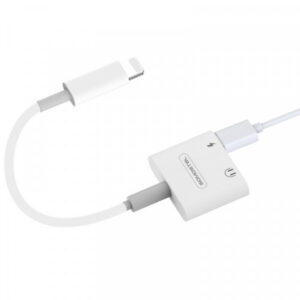 Somostel Adapter HF Apple Lightning - Jack 3,5 cala + zasilanie Biały SMS-BZ05