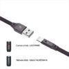 Somostel Kabel wzmacniany USB - Lightning 2.4A 30W 1m Quick Charge QC3.0 Czarny SMS-BW04