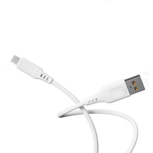 Denmen Kabel D01 USB - microUSB 2.4A 12W 1m Quick Charge QC3.0 Biały D01