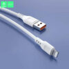 Denmen Kabel USB - Lightning 2.4A 20W 1m Quick Charge QC3.0 Biały D01