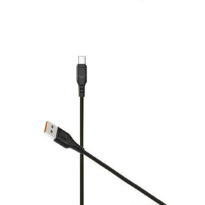 Denmen Kabel D01 USB - Typ-C 2.4A 1m Quick Charge QC3.0 Czarny