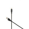 Denmen Kabel USB - Lightning 2.4A 1m Quick Charge QC3.0 Czarny D01