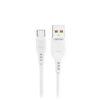 Denmen Ładowarka sieciowa DC01 USB + kabel USB - Typ-C 2.4A 12W 1m Biały