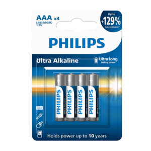 Philips Bateria Ultra Alkaline AAA LR03 LR3 AAA LR03 4szt 4szt Phil-LR03E4B/10