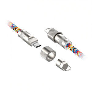 Somostel Smycz na nadgarstek + kabel Typ-C - Lightning 27W Kolorowa SMS-BW34