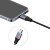 Somostel kabel podświetlany USB - Typ-C 3.1A 1.2m czarny SMS-BW25