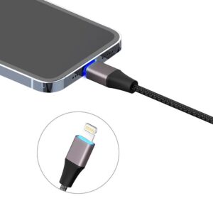 Somostel kabel podświetlany wzmacniany Typ-C - Lightning 3.1A 1m SMS-BW25