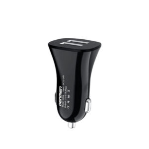 ŁADOWARKA SAMOCHODOWA 3A CZARNA DENMEN 3100mA DUAL FAST CHARGING DZ06 2XUSB 15W