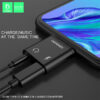 ADAPTER HF TYP-C DENMEN CZARNY AUDIO JACK + ZASILANIE DU09