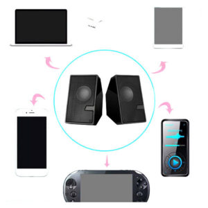 Ecobox Głośnik PC stereo czarny D7