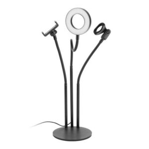 Ecobox Lampa LED Pierścieniowa Ring + uchwyt uniwersalny 12W