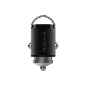 Somostel Ładowarka samochodowa USB/TYP-C + kabel Typ-C - Typ-C 5A 1m Power Delivery PD+QC3.0 Czarny SMS-A40