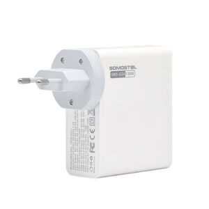Somostel Ładowarka sieciowa GaN 2x USB / 2x USB-C 130W Power Delivery PD+QC3.0 Biały SMS-Q24