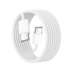 APPLE KABEL TYP-C -TYP-C 2M 240W DO IPHONE 15 BIAŁY OPLOT BOX