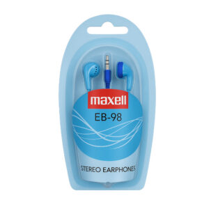 Maxell słuchawki przewodowe douszne Jack 3,5mm 0.94m niebieski EB-98