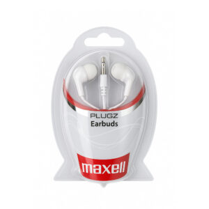 Maxell słuchawki przewodowe douszne Plugz Jack 3,5mm 1.24m biały