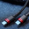 Baseus kabel Cafule USB-C - USB-C 100W 2m czarny oplot CATKLF-ALG1