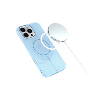 Nakładka Glitter Thin MagSafe case do iPhone 13 błyszczący niebieski