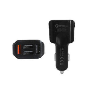 ŁADOWARKA SAMOCHODOWA 4 X USB 3A CZARNA FAST CHARGER QUICK 4XUSB 3.0 FASTON 3000mA