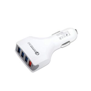 Ecobox Ładowarka samochodowa Faston 4XUSB 7A Quick Charge QC3.0 Biały