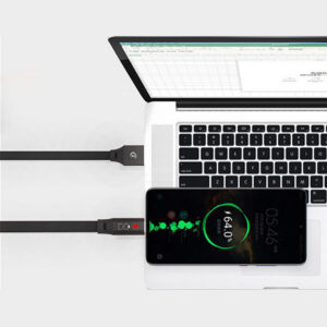 Somostel kabel Powerline USB - Typ-C 2.4A 30W 1m QC 3.0 czarny 2400 mAh SMS-BW04