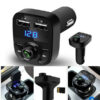 Fm transmiter X8 Bluetooth 3.1A Czarny Zestaw głośnomówiący + ładowarka