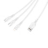 Denmen Kabel D05 USB - Typ-c / microUSB / Lightning 2.4A 1m Quick Charge QC3.0 Biały