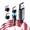 Somostel Kabel 3w1 USB - Typ-c / microUSB / Lightning 3.1A 30W 1.2m Quick Charge QC3.0 Czerwony SMS-BY04