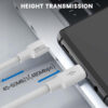 Somostel kabel Powerline USB - Typ-C 6A 120W 1m QC 3.0 biały SMS-BA02