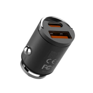 Somostel Ładowarka samochodowa USB/TYP-C + kabel Typ-C - Typ-C 5A 1m Power Delivery PD+QC3.0 Czarny SMS-A40