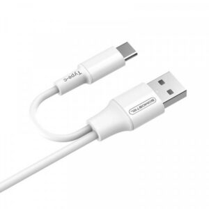 Somostel kabel 3w1 Powerline USB - Typ-C / Lightning / Micro USB 3.1A 10W 1m QC 3.0 biały SMS-BT14