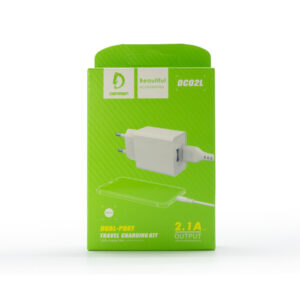 Denmen Ładowarka sieciowa Do Iphone + kabel USB - Lightning 2.1A 10W 1m Biały DC02WI