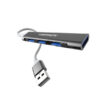 Denmen Hub USB 4XUSB Czarny Aluminium DU17