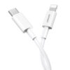 DENMEN KABEL USB-C PD TYP-C - LIGHTNING 20W 3,6A WZMACNINANY BIAŁY 2M D65